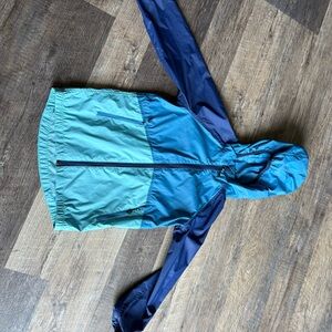 Blue Colorblock Windbreaker Jacket